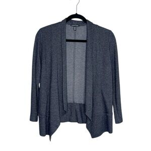 EILEEN FISHER Charcoal Gray Open Front Cardigan size Small